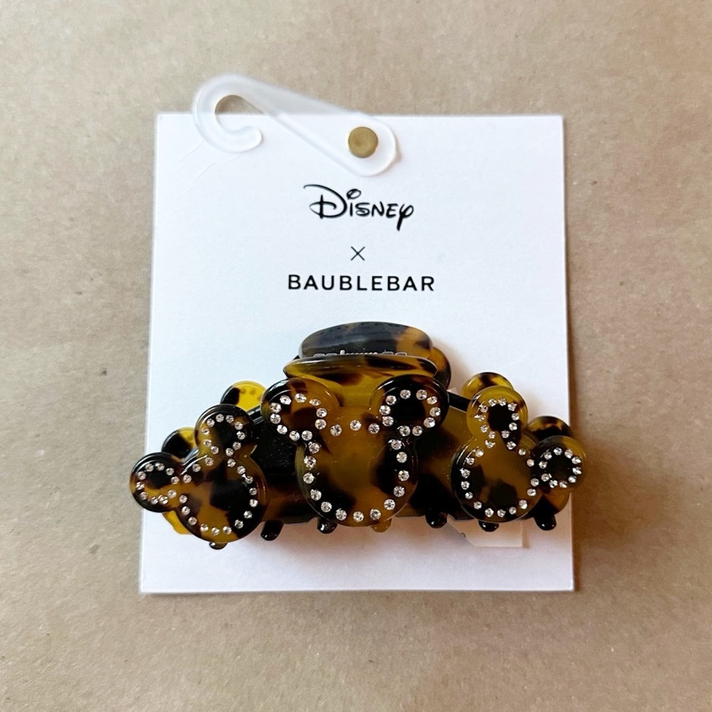 Disney X BaubleBar Mickey Rhinestone Animal Print Hair Clip